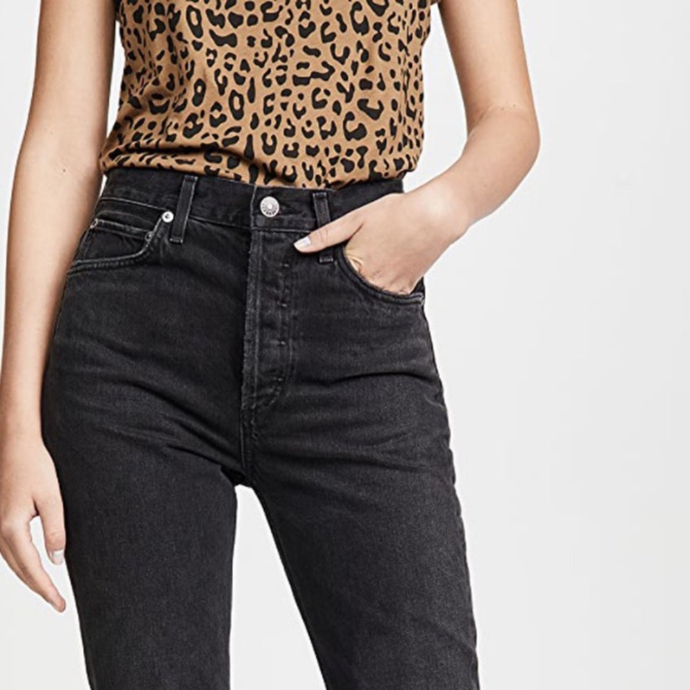 Agolde Riley Double Pocket Jeans in black